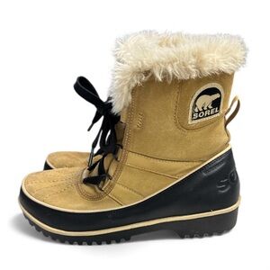 Sorel Tivoli II Women's Fur Lined Lace Up Rain Winter Waterproof Boots Size 8